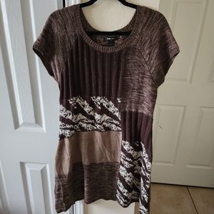 Style & Co. sz L large mixed print patchwork tunic dress